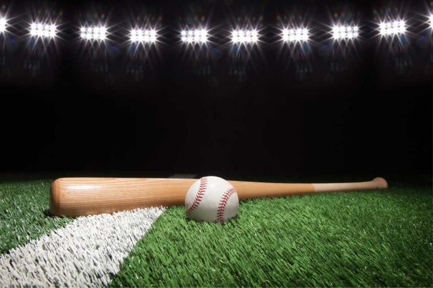 baseball bat in stadium