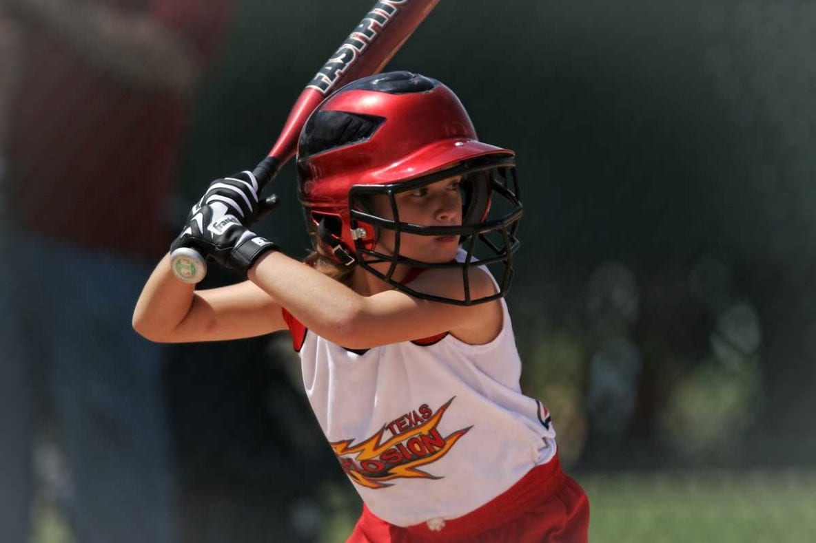 Girl batting